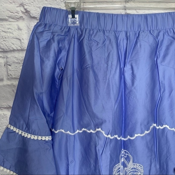 Foxiedox Blue Off Shoulder Embroidered Shift Dress NWT - Picture 8 of 15